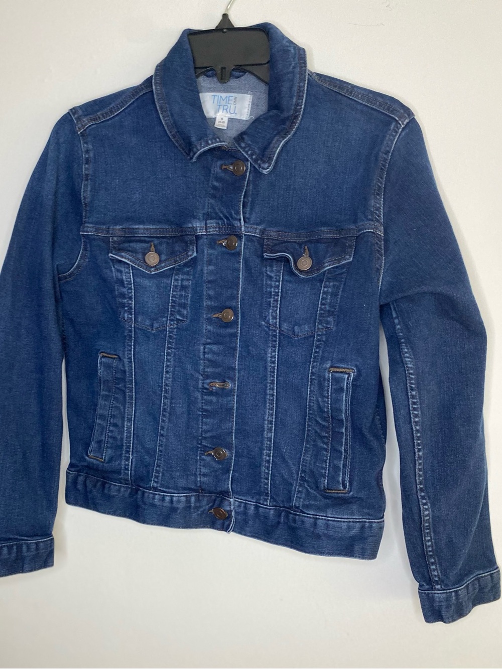 TIME AND TRUE Women's Dark Blue Denim/ Jean Jacket